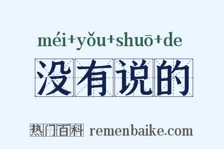 没有说的是什么意思的图片